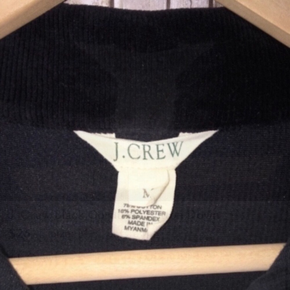 J.Crew Black Corduroy Button Down Shirt Boxy Fit Collared Casual Layering Piece - Picture 5 of 5